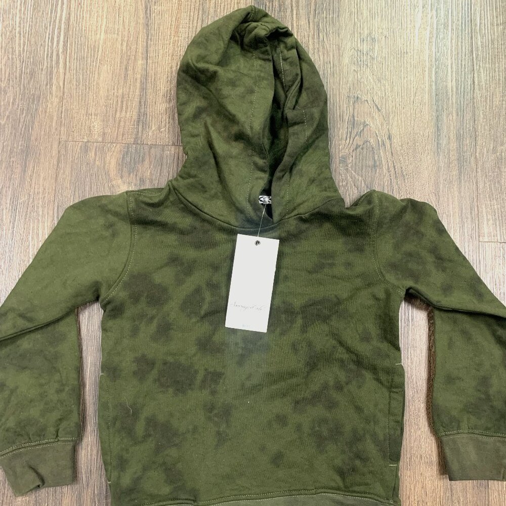 Boys Sovereign Code Green Tye-Dyed Hoodie Size 6